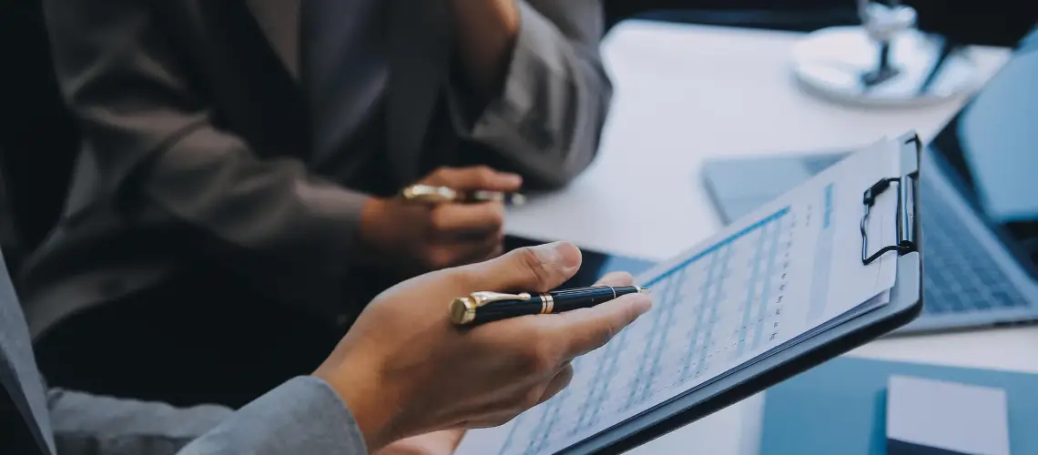 Business owner in South Australia reviewing asset valuation report